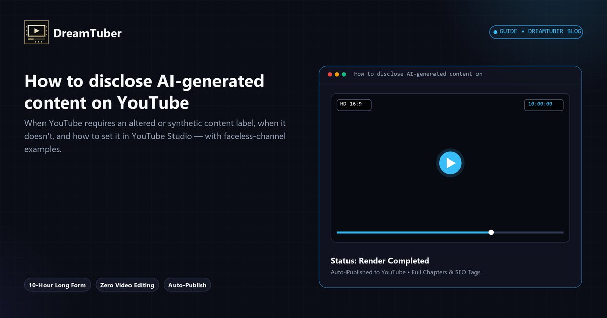 How to disclose AI-generated content on YouTube