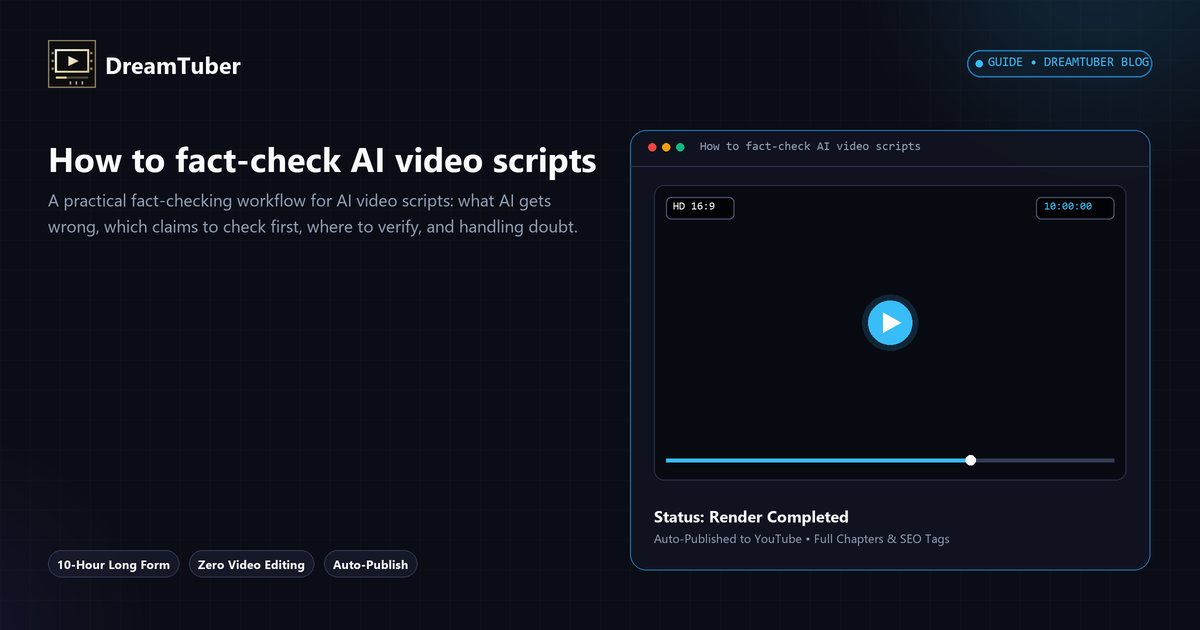How to fact-check AI video scripts