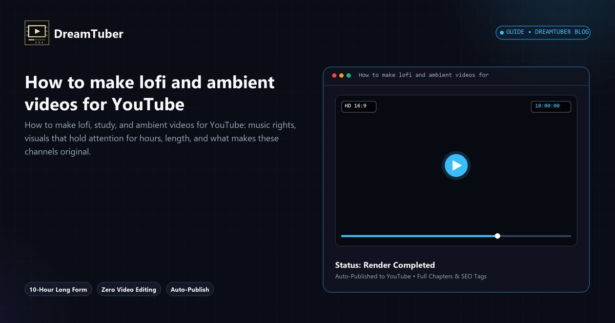 How to make lofi and ambient videos for YouTube