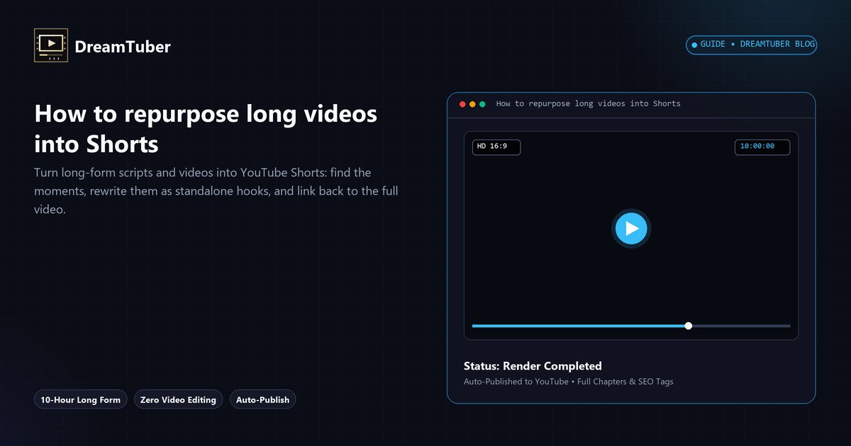 How to repurpose long videos into Shorts