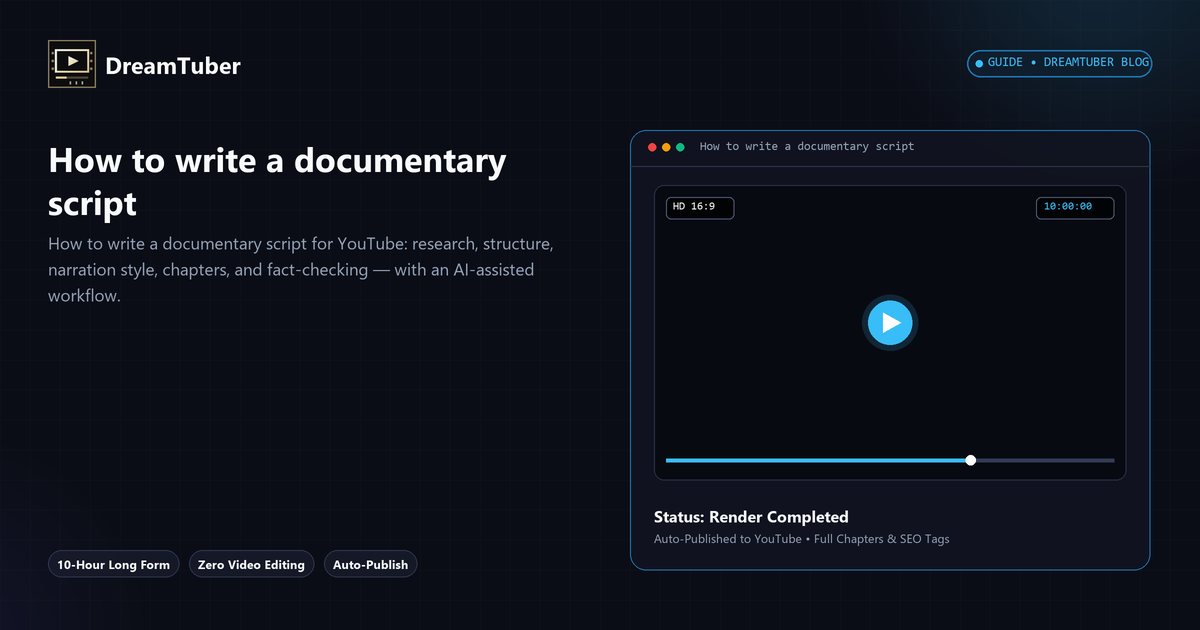 How to write a documentary script