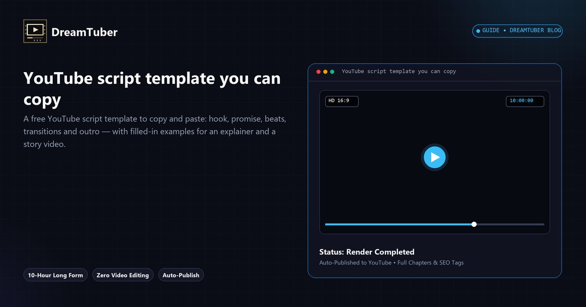 YouTube script template you can copy