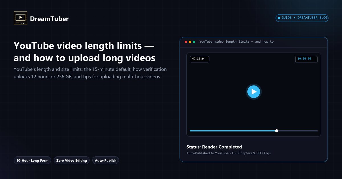 YouTube video length limits — and how to upload long videos